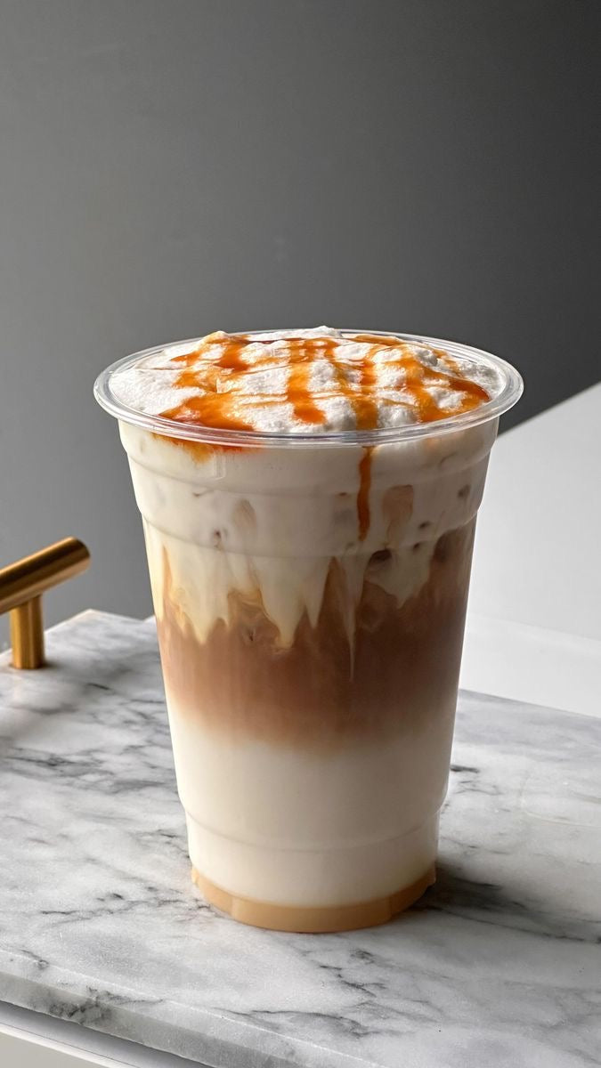 Iced shaken salted caramel